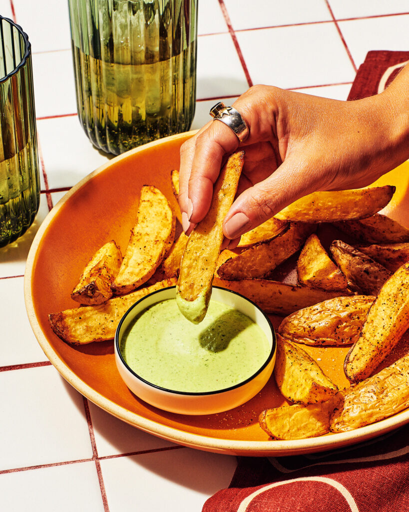 Digs Wedge Fries with Cilantro-Garlic Aioli - Digs