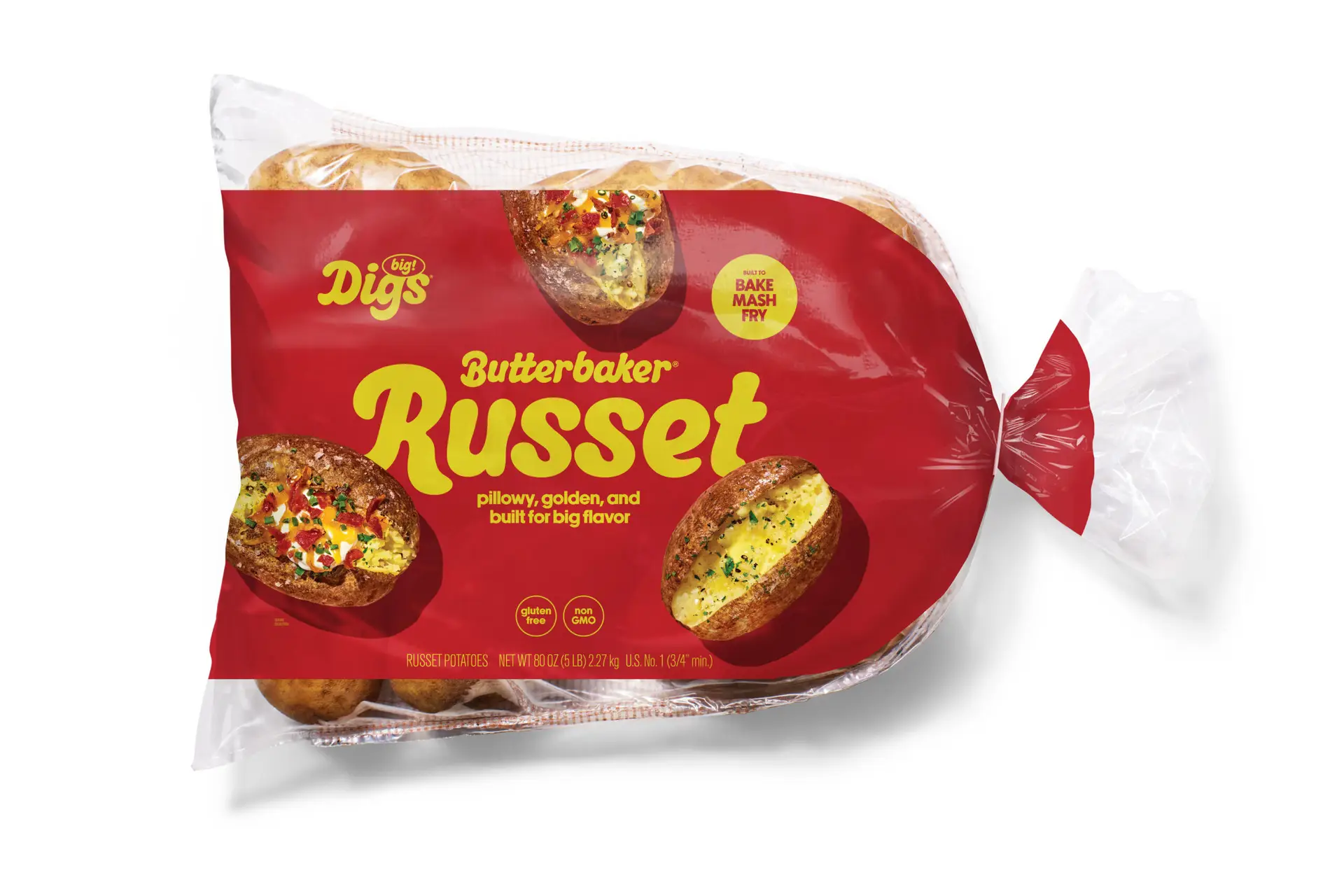Big! Digs Butterbaker russet potatoes, 5 lb bag